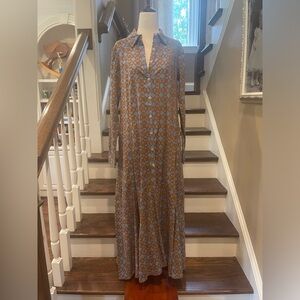 Free People Button down maxi dress